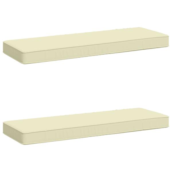 ARDEBO.de - 2-teilige Bankkissen VUGHT 2 pcs 100 % Polyester Creme