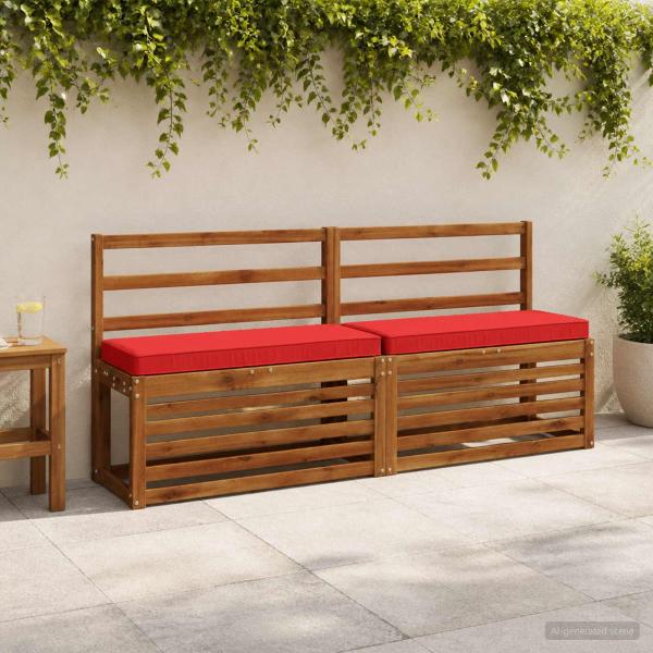 ARDEBO.de - 1-teiliges Bankkissen VUGHT 100 % Polyester Rot 60 x 30 x 5 cm