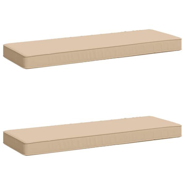ARDEBO.de - 2-teilige Bankkissen VUGHT 2 pcs 100 % Polyester Creme