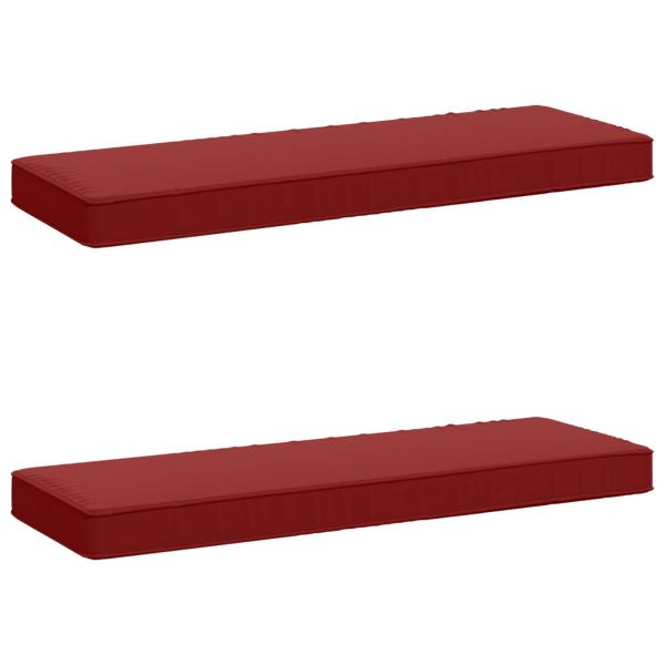 ARDEBO.de - 2-teilige Bankkissen VUGHT 2 pcs 100 % Polyester Weinrot