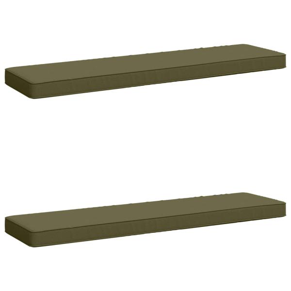2-teilige Bankkissen VUGHT 2 stk. 100 % Polyester Olivgrün
