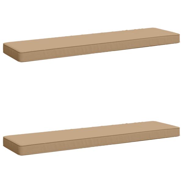 ARDEBO.de - 2-teilige Bankkissen VUGHT 2 pcs 100 % Polyester Sand