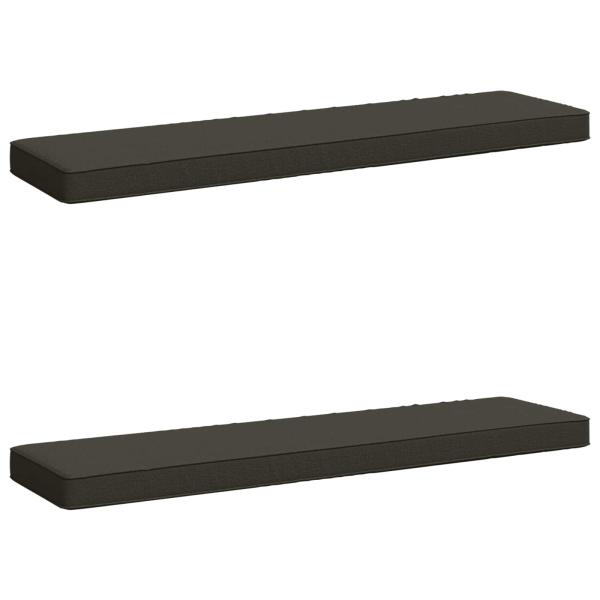 ARDEBO.de - 2-teilige Bankkissen VUGHT 2 pcs 100 % Polyester Anthrazit