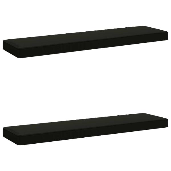 ARDEBO.de - 2-teilige Bankkissen VUGHT 2 pcs 100 % Polyester Schwarz
