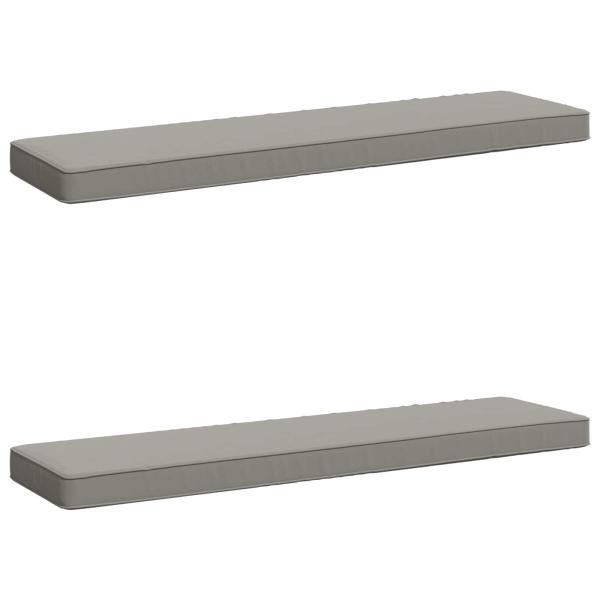 ARDEBO.de - 2-teilige Bankkissen VUGHT 2 pcs 100 % Polyester Grau