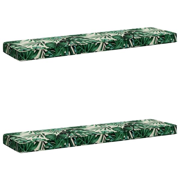 ARDEBO.de - 2-teilige Bankkissen VUGHT 2 pcs 100 % Polyester Blattmuster