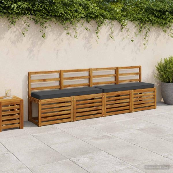 ARDEBO.de - 1-teiliges Bankkissen VUGHT 100 % Polyester Anthrazit