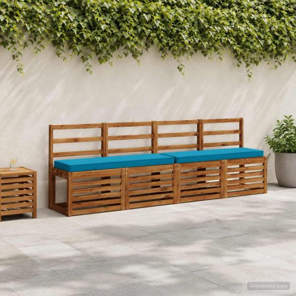 ARDEBO.de - 2-teilige Bankkissen VUGHT 2 pcs 100 % Polyester Himmelblau