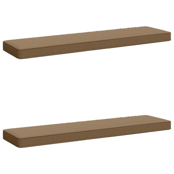 ARDEBO.de - 2-teilige Bankkissen VUGHT 2 pcs 100 % Polyester Taupe