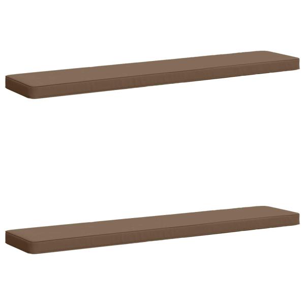 ARDEBO.de - 2-teilige Bankkissen VUGHT 2 pcs 100 % Polyester Taupe