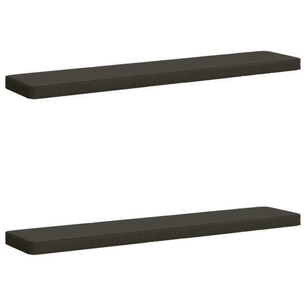 ARDEBO.de - 2-teilige Bankkissen VUGHT 2 pcs 100 % Polyester Anthrazit