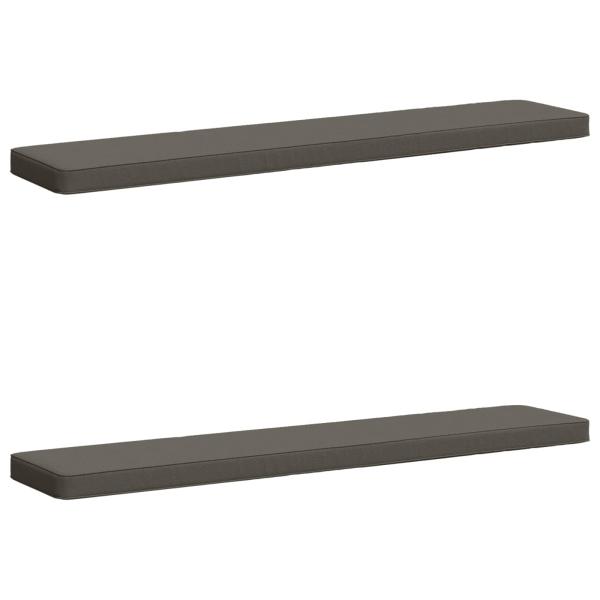 ARDEBO.de - 2-teilige Bankkissen VUGHT 2 pcs 100 % Polyester Grau