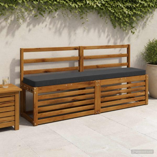 ARDEBO.de - 1-teiliges Bankkissen VUGHT 100 % Polyester Anthrazit