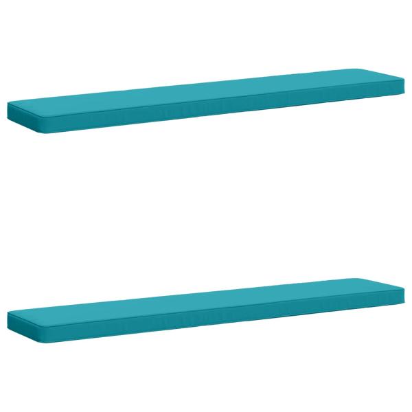 2-teilige Bankkissen VUGHT 2 stk. 100 % Polyester Türkis