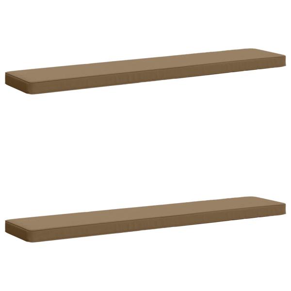 2-teilige Bankkissen VUGHT 2 stk. 100 % Polyester Taupe
