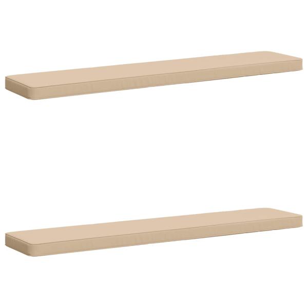 2-teilige Bankkissen VUGHT 2 stk. 100 % Polyester Creme