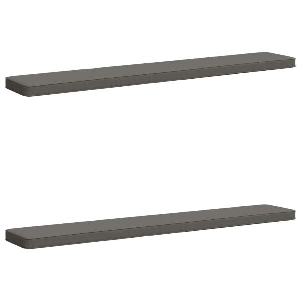 2-teilige Bankkissen VUGHT 2 stk. 100 % Polyester Grau