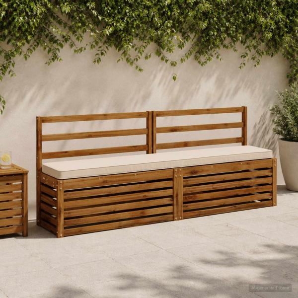 ARDEBO.de - 2-teilige Bankkissen VUGHT 2 pcs 100 % Polyester Creme