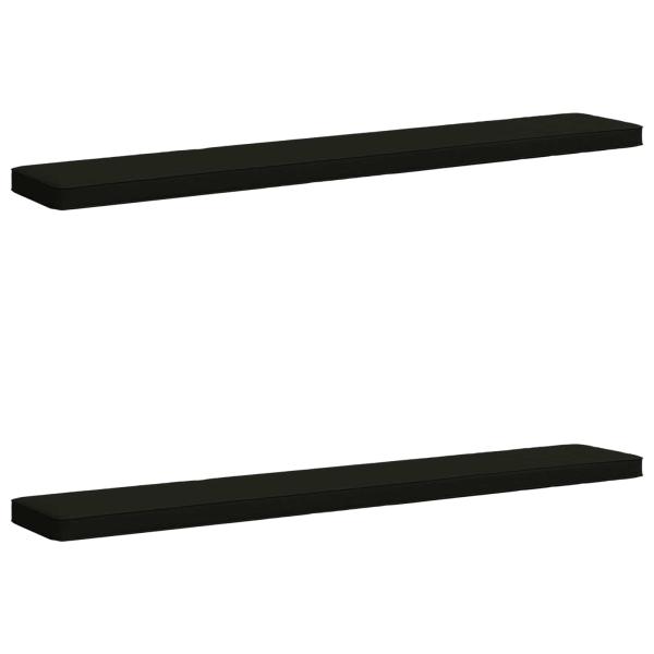 ARDEBO.de - 2-teilige Bankkissen VUGHT 2 pcs 100 % Polyester Schwarz
