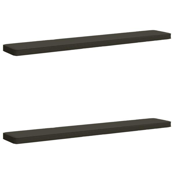 ARDEBO.de - 2-teilige Bankkissen VUGHT 2 pcs 100 % Polyester Anthrazit