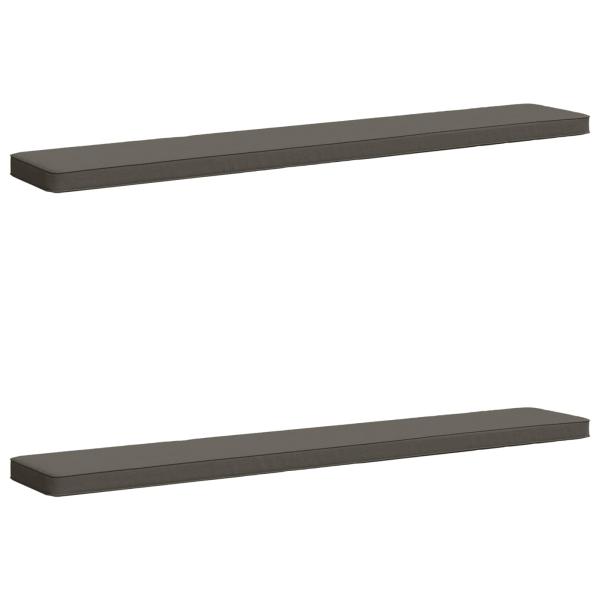 ARDEBO.de - 2-teilige Bankkissen VUGHT 2 pcs 100 % Polyester Grau