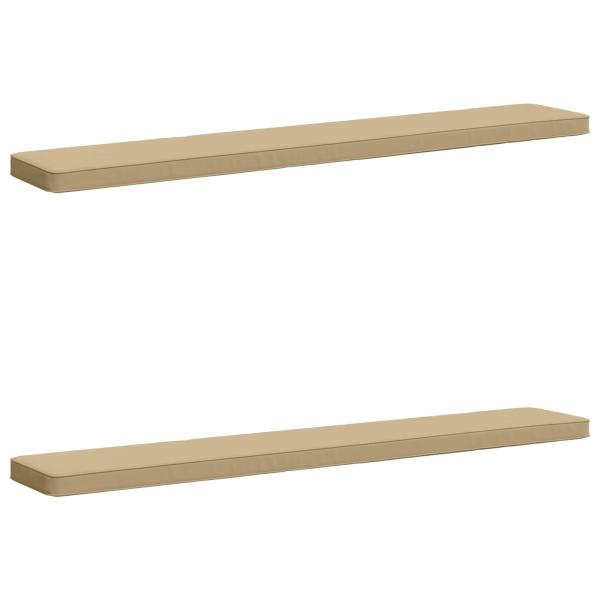 ARDEBO.de - 2-teilige Bankkissen VUGHT 2 pcs 100 % Polyester Beige