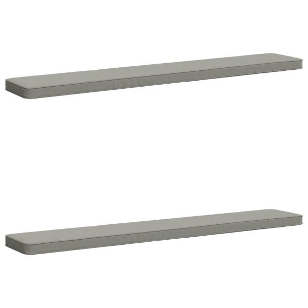 ARDEBO.de - 2-teilige Bankkissen VUGHT 2 pcs 100 % Polyester Grau