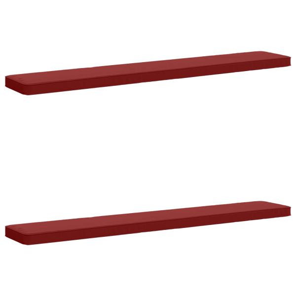 2-teilige Bankkissen VUGHT 2 stk. 100 % Polyester Weinrot