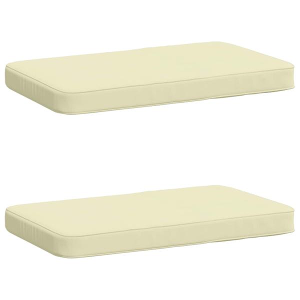 ARDEBO.de - 2-teilige Bankkissen VUGHT 2 pcs 100 % Polyester Creme