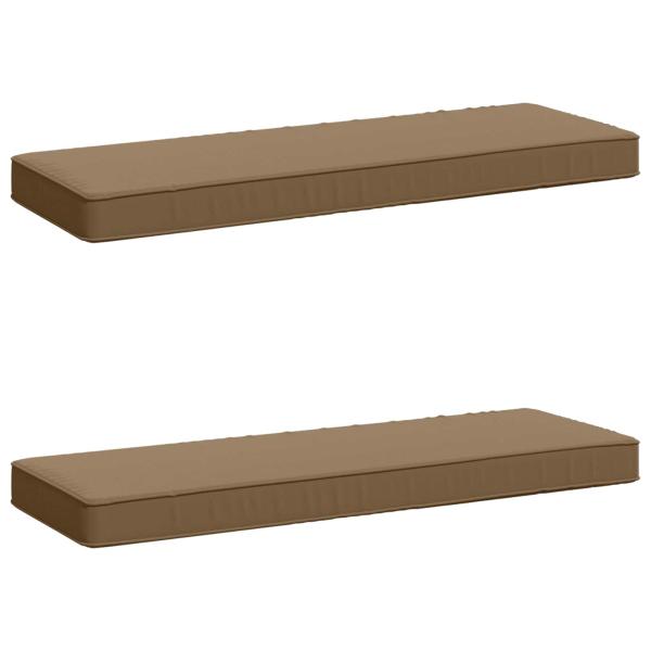 ARDEBO.de - 2-teilige Bankkissen VUGHT 2 pcs 100 % Polyester Taupe