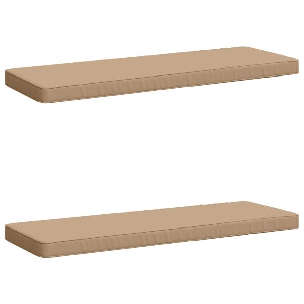 2-teilige Bankkissen VUGHT 2 stk. 100 % Polyester Sand