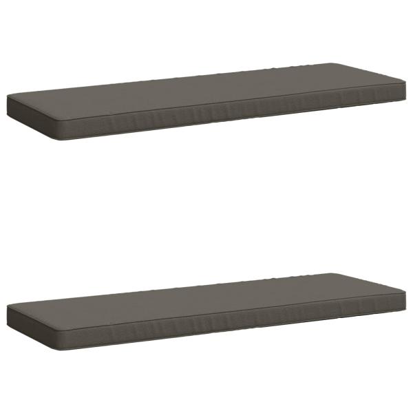 ARDEBO.de - 2-teilige Bankkissen VUGHT 2 stk. 100 % Polyester Grau