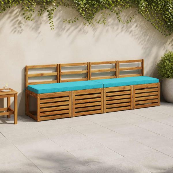 ARDEBO.de - 2-teilige Bankkissen VUGHT 2 stk. 100 % Polyester Türkis