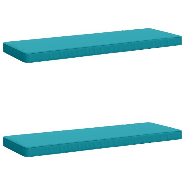 2-teilige Bankkissen VUGHT 2 stk. 100 % Polyester Türkis