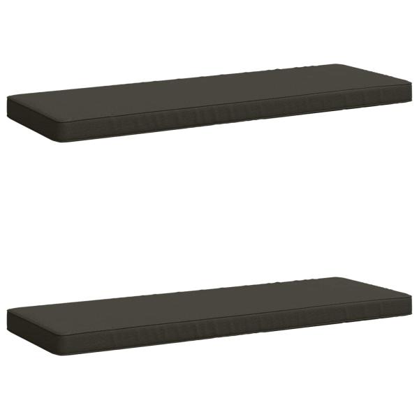 ARDEBO.de - 2-teilige Bankkissen VUGHT 2 stk. 100 % Polyester Anthrazit