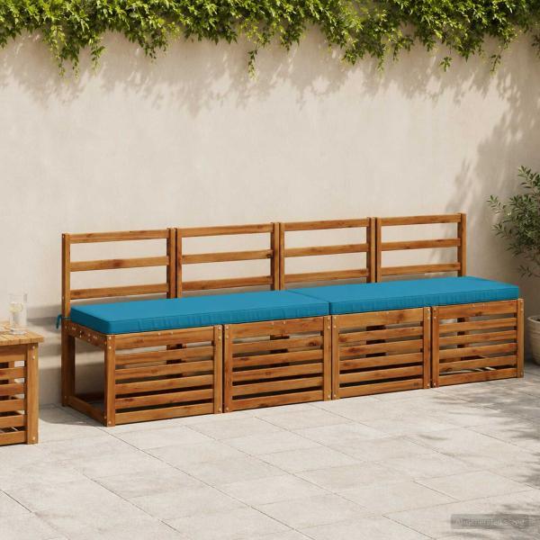 ARDEBO.de - 1-teiliges Bankkissen VUGHT 100 % Polyester Himmelblau