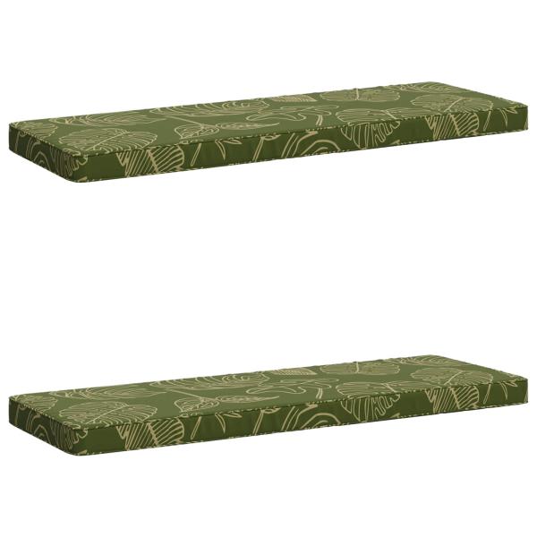 ARDEBO.de - 2-teilige Bankkissen VUGHT 2 stk. 100 % Polyester Blattdesign