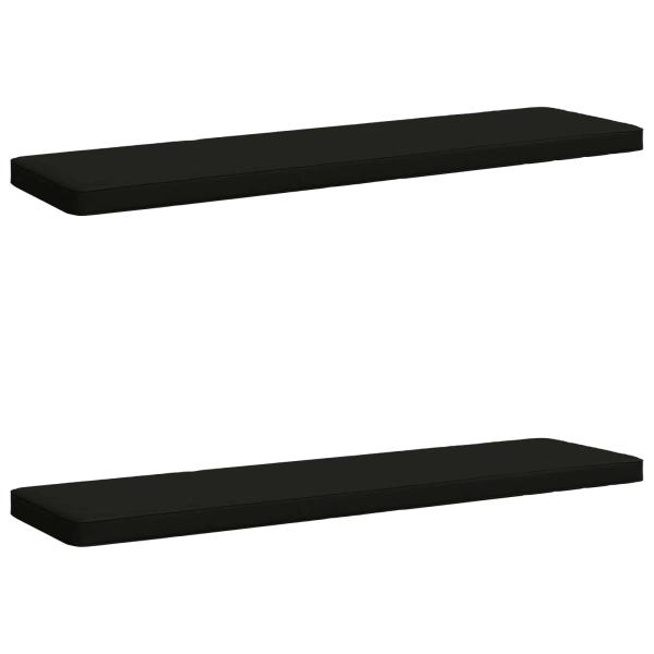 ARDEBO.de - 2-teilige Bankkissen VUGHT 2 stk. 100 % Polyester Schwarz