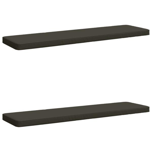 ARDEBO.de - 2-teilige Bankkissen VUGHT 2 stk. 100 % Polyester Anthrazit