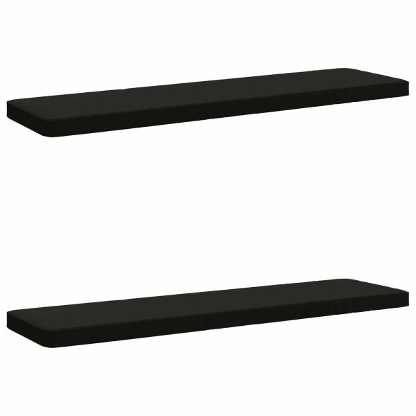 ARDEBO.de - 2-teilige Bankkissen VUGHT 2 stk. 100 % Polyester Schwarz