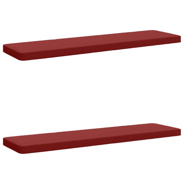 2-teilige Bankkissen VUGHT 2 stk. 100 % Polyester Weinrot
