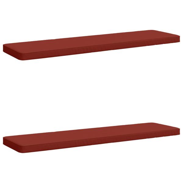 ARDEBO.de - 2-teilige Bankkissen VUGHT 2 stk. 100 % Polyester Rot