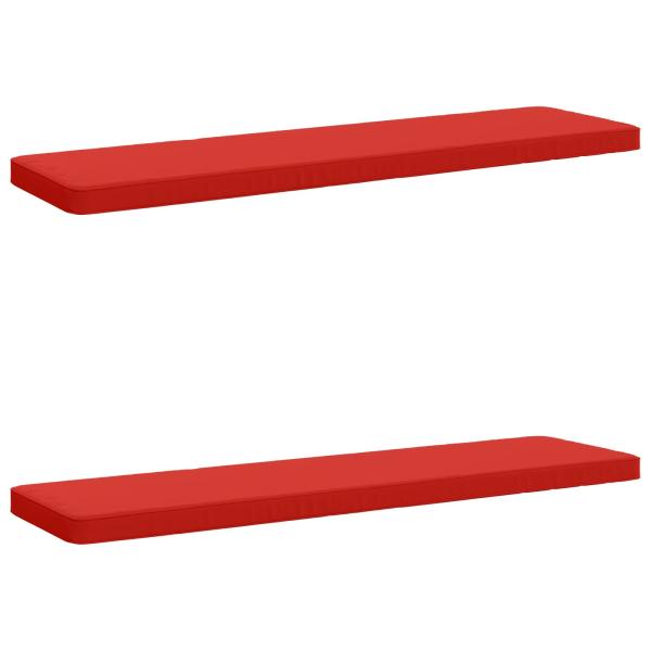 ARDEBO.de - 2-teilige Bankkissen VUGHT 2 stk. 100 % Polyester Rot