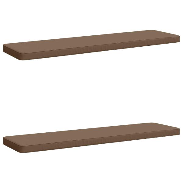 ARDEBO.de - 2-teilige Bankkissen VUGHT 2 stk. 100 % Polyester Taupe