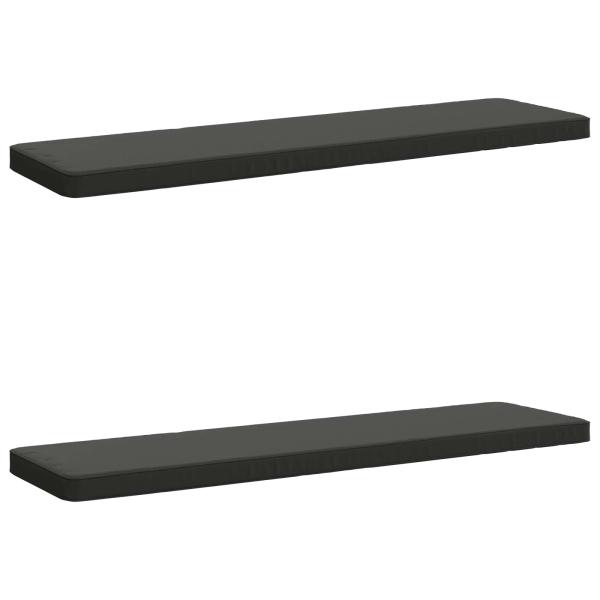 ARDEBO.de - 2-teilige Bankkissen VUGHT 2 stk. 100 % Polyester Anthrazit