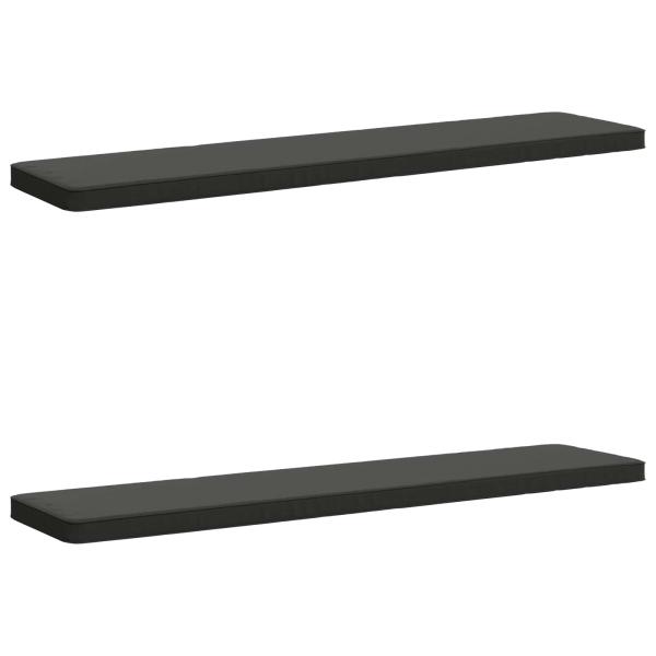 ARDEBO.de - 2-teilige Bankkissen VUGHT 2 stk. 100 % Polyester Anthrazit