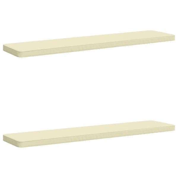 ARDEBO.de - 2-teilige Bankkissen VUGHT 2 stk. 100 % Polyester Creme