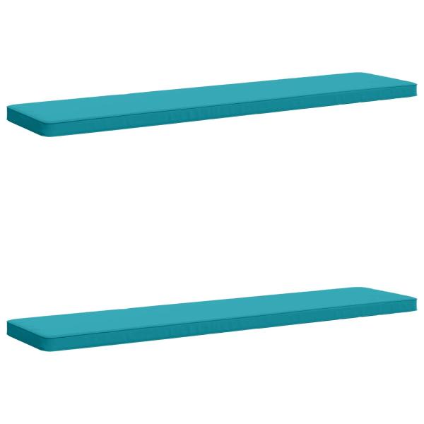 ARDEBO.de - 2-teilige Bankkissen VUGHT 2 stk. 100 % Polyester Türkis