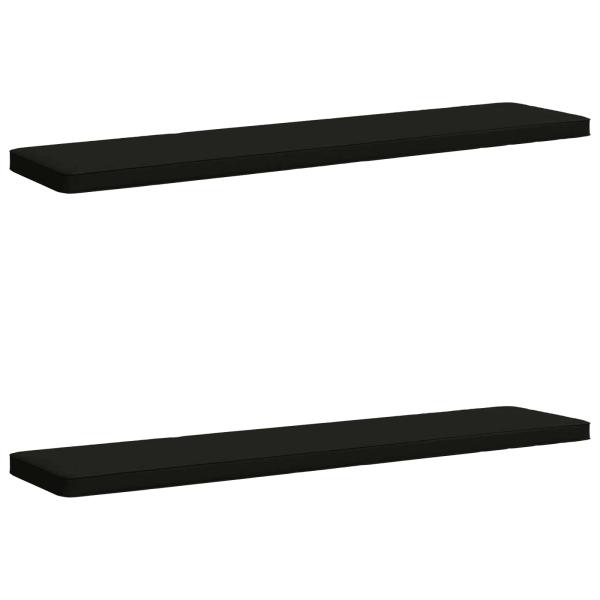 ARDEBO.de - 2-teilige Bankkissen VUGHT 2 stk. 100 % Polyester Schwarz