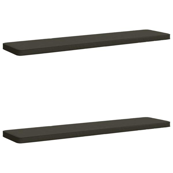 ARDEBO.de - 2-teilige Bankkissen VUGHT 2 stk. 100 % Polyester Anthrazit